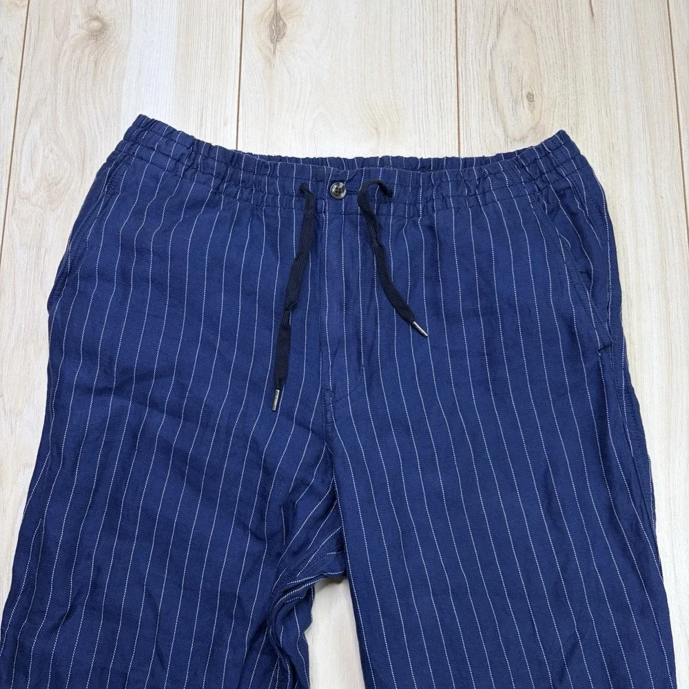 Polo Ralph Lauren Linen Pinstripe Prepster Classic Fit Twill Pants Mens Large